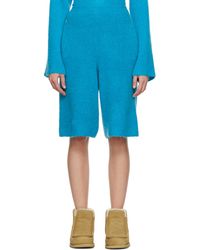 JW Anderson - ブルー ニット ショートパンツ - Lyst