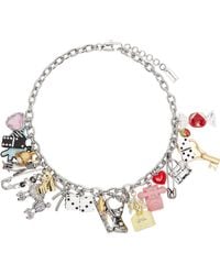 Marc Jacobs - Collier Argenté À Breloques Graphiques - Lyst