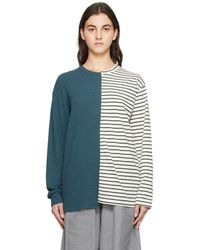 MM6 by Maison Martin Margiela - Multicolor Striped Long Sleeve T-shirt - Lyst