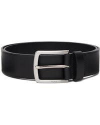 BOSS - Italian-Leather Logo-Engraved Belt - Lyst