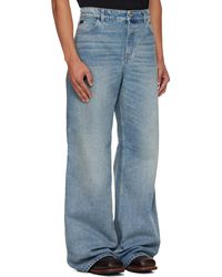 パンツ courreges Dirty Blue Baggy Jeans Courreges Women's Courrèges Dirty Blue Denim Baggy Pants in