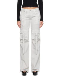 Blumarine - Gray Cinch Strap Cargo Pants - Lyst