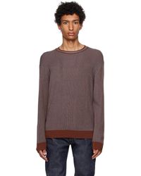 Paul Smith - Pull bleu et brun à col ras du cou - Lyst