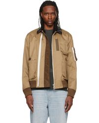 Sacai - Cotton Chino Bomber Jacket - Lyst