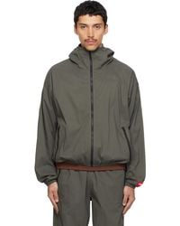 The North Face - Khaki Tnf Box Packable Hooded Wind Jacket - Lyst