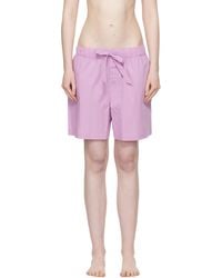 Tekla - Poplin Pyjama Shorts - Lyst