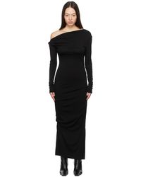 Paris Georgia Basics - Robe midi manahou noire exclusive à ssense - 05 elemental - Lyst