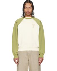 Ami Paris - Off- Cotton Knitted Ami De Coeur Sweatshirt - Lyst