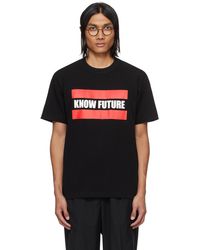 Sacai - T-shirt 'know future' noir - Lyst