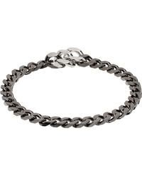 Paul Smith - Gunmetal Curb Chain Bracelet - Lyst