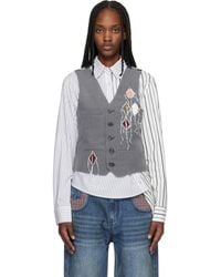 ANDERSSON BELL - Back Knit Argyle Patched Vest - Lyst