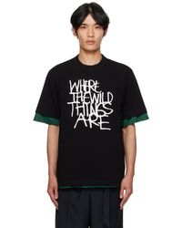 Sacai - ブラック 'Where The Wild Things Are' Tシャツ - Lyst