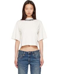 Palm Angels - Off- Neck Logo Boxy T-Shirt - Lyst