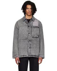 A_COLD_WALL* - * Gray Faded Denim Jacket - Lyst