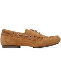 A.P.C. - Tan Camille Boat Shoes - Lyst