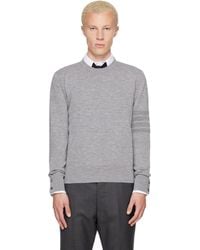 Thom Browne - Ottoman Milano Stitch 4-Bar Bomber Sweater - Lyst