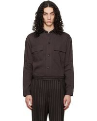 BOSS - Flap Pocket Linen Shirt - Lyst