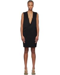 MM6 by Maison Martin Margiela - ブラック Tailoring ウール ミニワンピース - Lyst