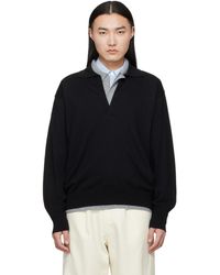 Ssstein - Organic Cotton Knit Skipper Ls Polo - Lyst