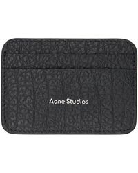 Acne Studios - Porte-cartes noir en cuir - Lyst