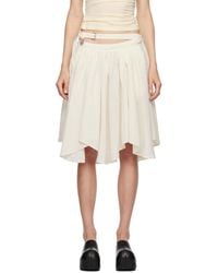 Acne Studios - Off- Asymmetric Midi Skirt - Lyst