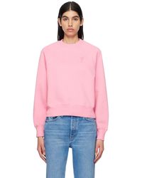 Ami Paris - Pink Ami De Cœur Sweatshirt - Lyst