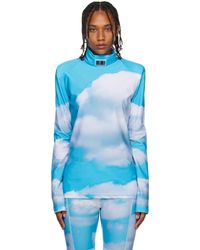 VTMNTS - Col Roulé Barcode Bleu - Lyst