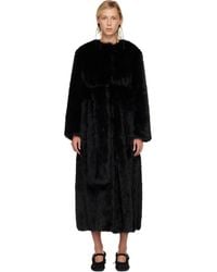 Simone Rocha - Belted Faux Fur Long Multi Slit Coat - Lyst