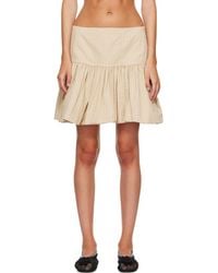 Ganni - Natural Suiting Stripe Miniskirt - Lyst