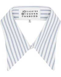 Maison Margiela - ホワイト＆ブルー ストライプ 付け襟 - Lyst