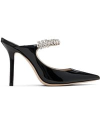 Jimmy Choo - Mules À Talon De 100 Mm Noires À Bride Bing - Lyst