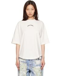 Palm Angels - Off- Curved Logo Over T-Shirt - Lyst