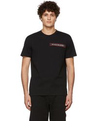 Alexander McQueen - Black Selvedge Logo Tape T-shirt - Lyst