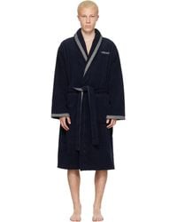 Versace - Cotton-terry Jacquard Bathrobe - Lyst