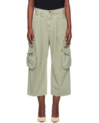 R13 - Cropped Multi Pocket Cargo Jeans - Lyst