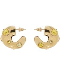 Dries Van Noten - Gold Small Gem Detail Earrings - Lyst