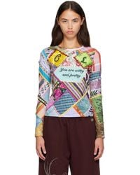 Chopova Lowena - 'Witty' Beaded Jersey Top - Lyst