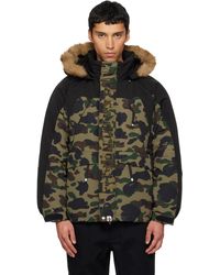 A Bathing Ape - Blouson De Planche À Neige Vert À Motif Camouflage 1St Rembourré En Duvet - Lyst
