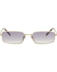 Prada - Rectangle Metal Sunglasses - Lyst