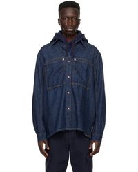 Paul Smith - Blue Patch Pocket Denim Shirt - Lyst