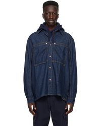 PS by Paul Smith - Blue Patch Pocket Denim Shirt - Lyst