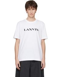 Lanvin - Embroidered Cotton T-Shirt - Lyst