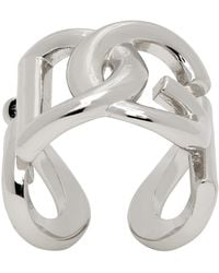 Dolce & Gabbana - Dolce&gabbana Silver 'dg' Logo Ring - Lyst