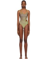 Gcds - Khaki Sita One-piece Swimsuit - Lyst