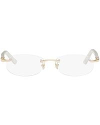 Cartier - Gold Oval Glasses - Lyst