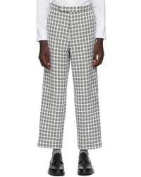 Thom Browne - Thom e pantalon gris et blanc à carreaux - Lyst