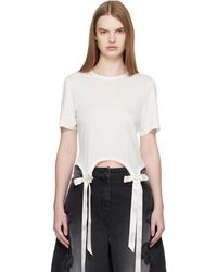 Simone Rocha - Off- Bow Tail Easy T-Shirt - Lyst