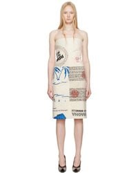 Marine Serre - Regenerated Tote Bags Bustier Midi Dress - Lyst