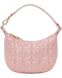 Ganni - Pink Mini Butterfly Satin Pouch - Lyst
