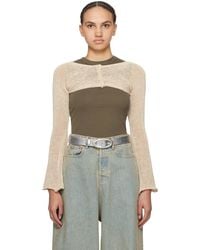 OPEN YY - Ssense Exclusive Bolero Cardigan - Lyst